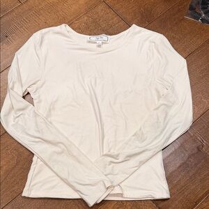 Brandy Melville Off-White Long Sleeve Top